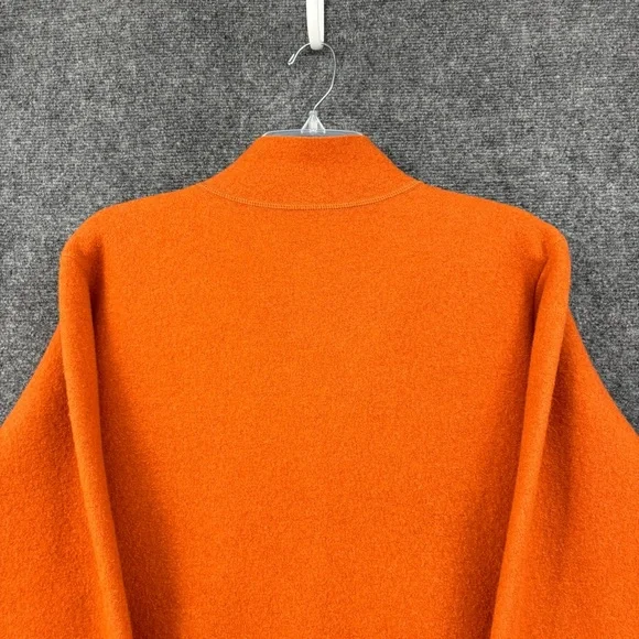 Eileen Fisher Orange Boiled Wool Blazer Women’s Large Minimalist Quiet Luxury - Picture 4 of 9